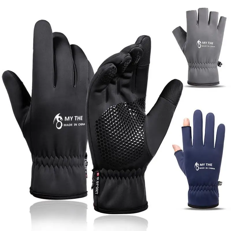 Winter Ice Fishing Gloves Waterproof Anti-Slip Warm Touchscreen