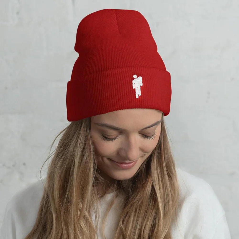 Однотонный хип-хоп Повседневное манжетами шапки бини шапки Beanie Шляпа Для женщин Для мужчин вязаное, тёплое, зимнее Шапки