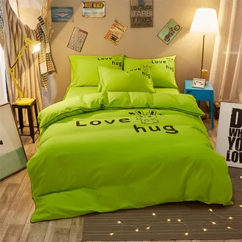 

Denim Girl Heart-Man University Dormitory Bed Sheet Quilt Cover Student Dormitory Beddings Three-Piece Set
