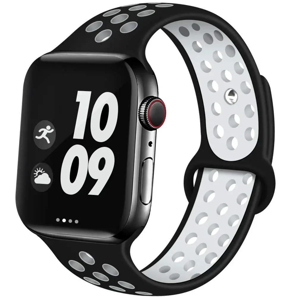 

Apple Watch Band 38mm 42mm 40mm 44mm,Soft Silicone Replacement Strap Wristbands for iWatch bracelet Apple Watch Series 5 4 3 2 1