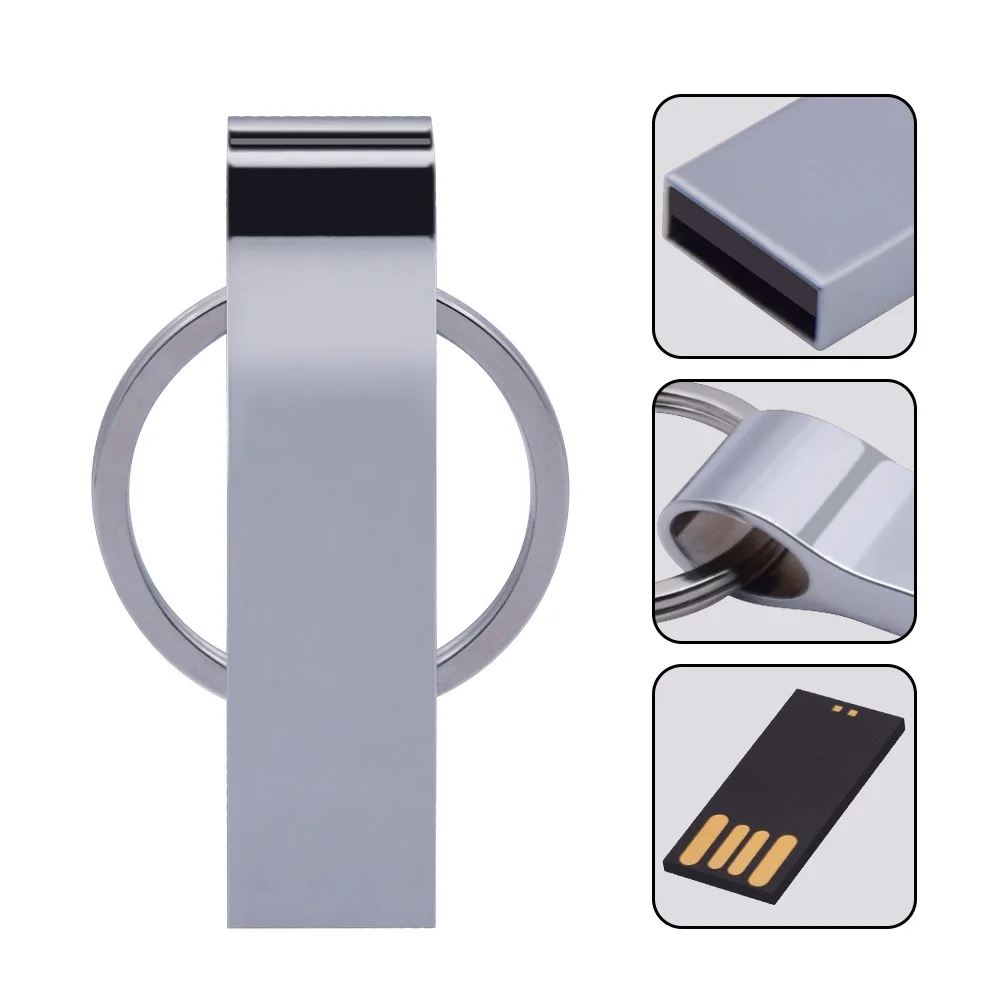 Usb флеш накопитель с металлическим кольцом 4 64 Гб|USB флэш-накопители| |