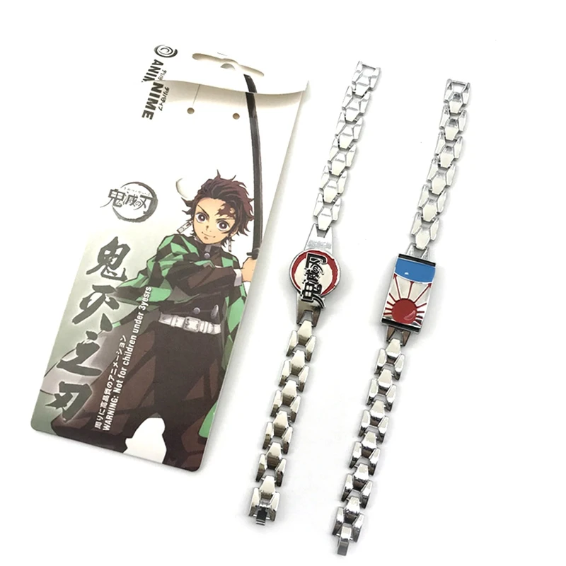 Аниме демон убийца Kimetsu No Yaiba браслет плетение Браслеты клинок демона подарок для мужчин женщин сумка автомобиля модные украшения
