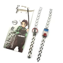 Аниме демон убийца Kimetsu No Yaiba браслет плетение Браслеты клинок демона подарок для мужчин женщин сумка автомобиля модные украшения