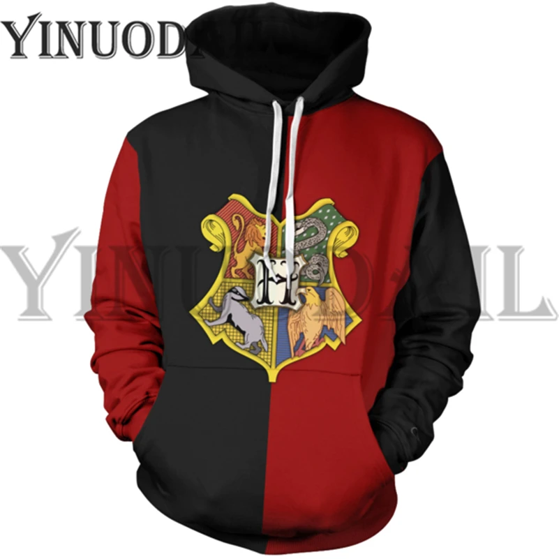 YINUODAIL мужские спортивные толстовки Wizardry 3D Толстовка Хогвартс уличная Косплей Костюм