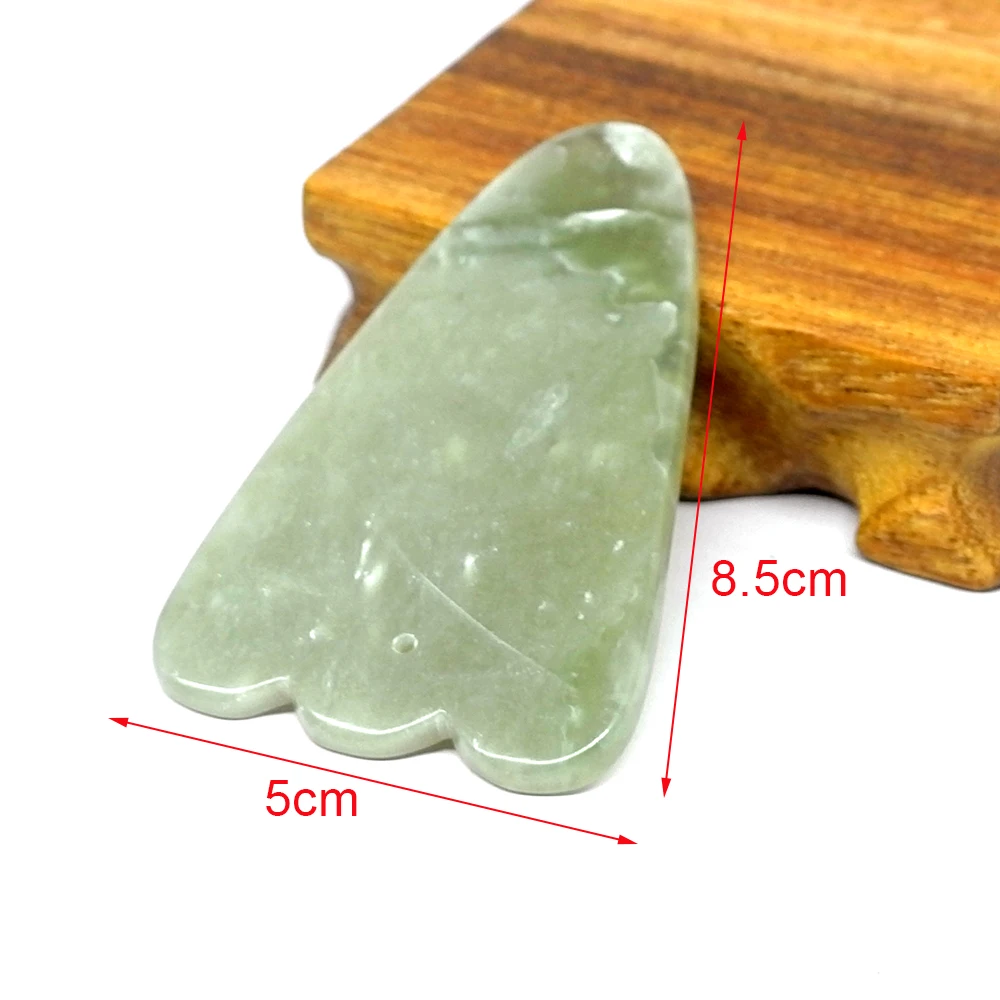 Jade Gua Sha соскабливающий массажный инструмент массажер для тела Когтеточка Guasha stone SPA buffalo скребок для ухода за лицом, против морщин - Цвет: 1pcs