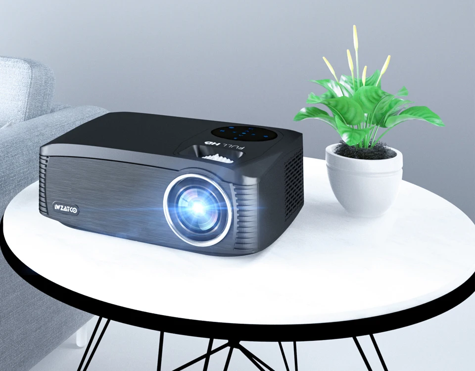 ceiling projector WZATCO C6 LED Projector Android 11.0 WIFI Full HD 1920*1080P Video Proyector 300inch Screen Home Theater Cinema Smart Beamer best buy projector