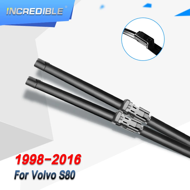 Невероятные щетки стеклоочистителя для Volvo S80, подходят для крючков/зажимных рычагов/нажимных рычагов с 1998 по год
