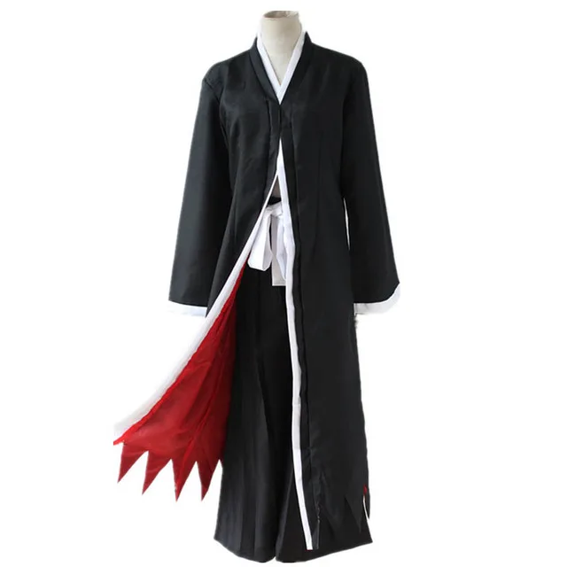 B only suit Костюм для косплея по Вселенной Блич защита Куросаки парик карьера человека черный плащ с соломенными сандалиями маска Skox Хэллоуин Косплей Костюм - Цвет: B only suit