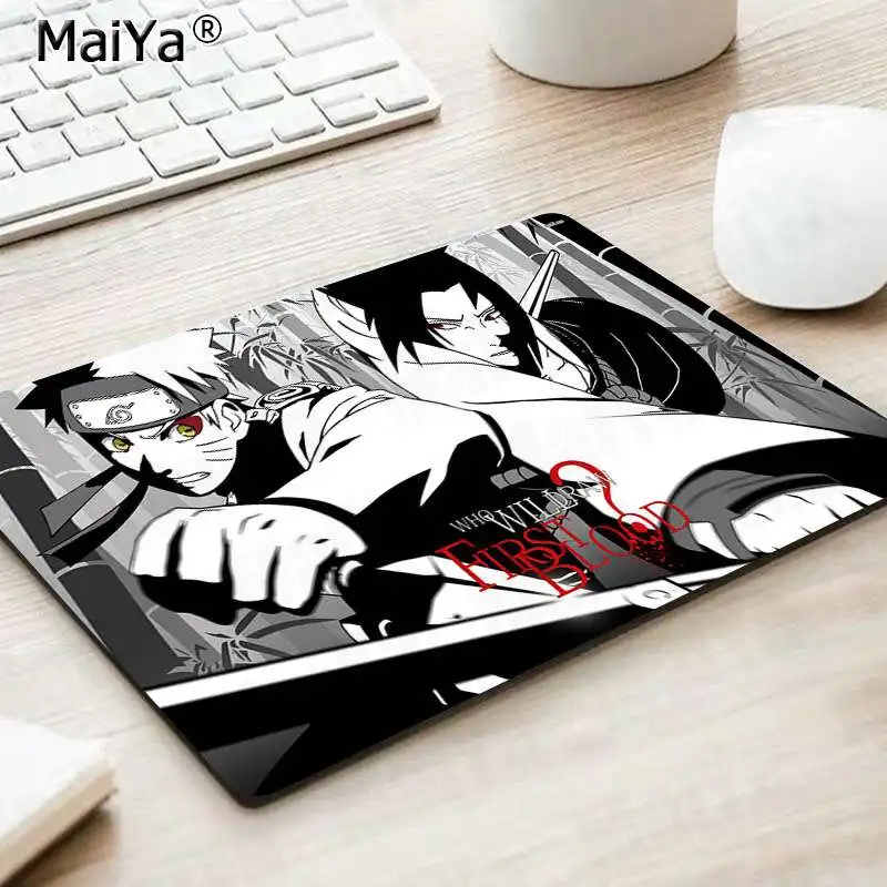 MaiYa героя аниме «Наруто красивый коврик для мышки в стиле аниме резиновая PC компьютерный игровой коврик для мыши - Цвет: No Lock Edge18x22cm