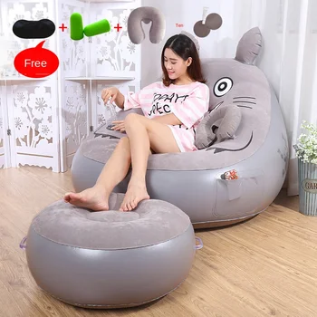 

Lazy sofa Totoro bed single inflatable sofa bedroom cute lounge chair small lunch break fashion air cushion sofa chair