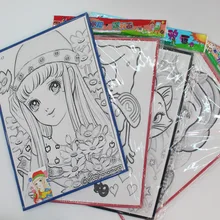 33X43 Цвет кайма дизайн Граффити детей гуашь цвет воды пропилен цвет заполнения живопись выбор Рисунок стенд товары