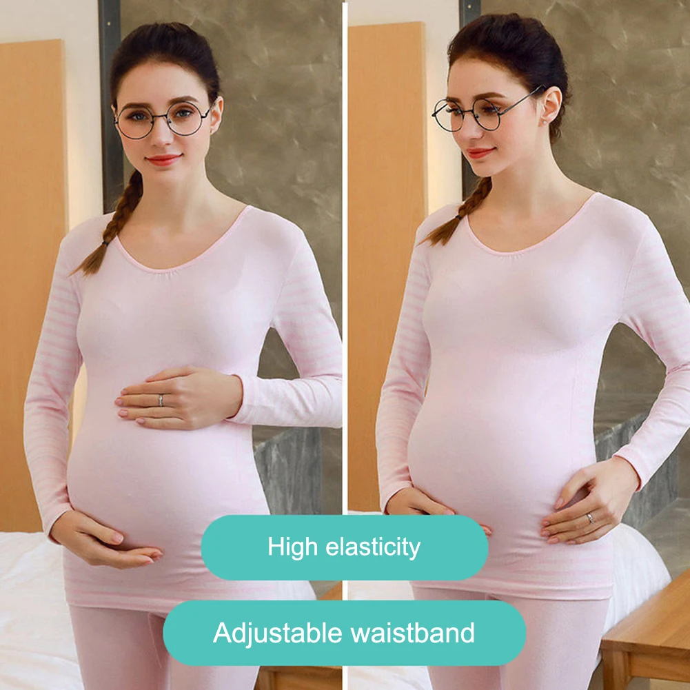 Pregnant Woman Long Sleeve Nightwear Nursing Pregnancy Lady O Neck Sling Cotton Pant Breastfeeding Tops Suit Homewear Comfortabe