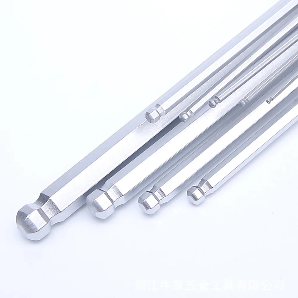 

9 Pcs/set Wrench Ball End Allen Torque L-type Hexagon Repair Tools Hex Key
