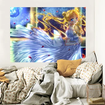 

[Self-Adhesive] 3D Sailor Moon 505 Japan Anime Wall Stickers Mural Decal Wall Murals AJ WALLPAPER Belly