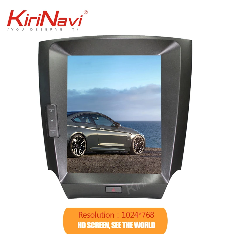 Вертикальный экран KiriNavi в стиле Tesla Android 10 0 4 дюйма автомобильное радио для LEXUS IS