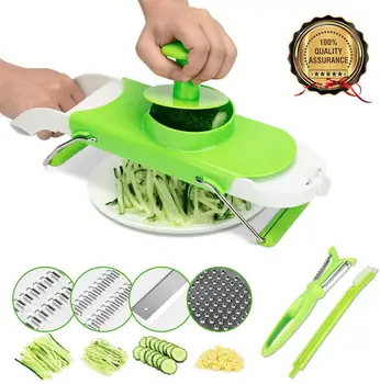 

Adjustable Vegetable Slicers Chopper Cutter Multi Function Veg Cutter with Brush and Peeler for Fruits & Vegetable Tools