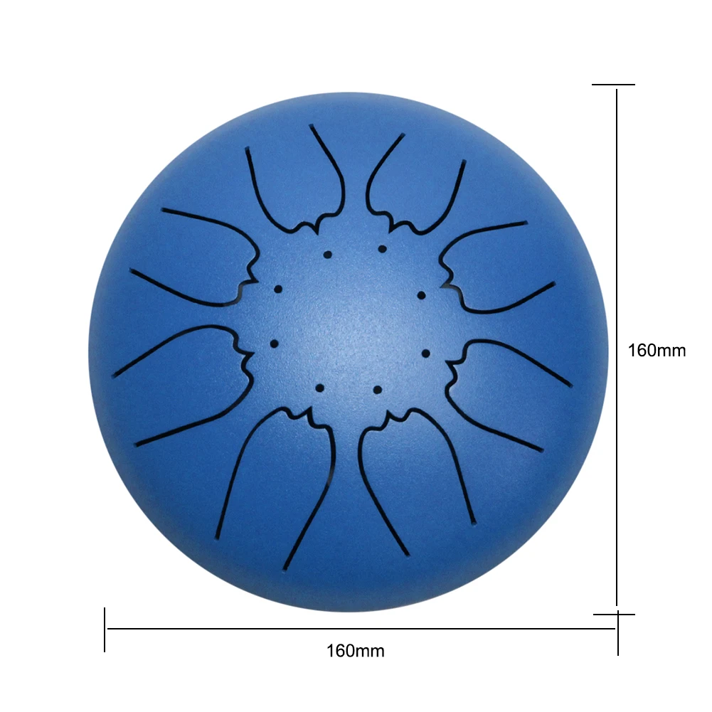 8 Tune Tongue Drum 6 Inch Steel Tongue Drum Kits With Drumstick Finger Cots Bag Drumstick Stand Instruments Accessories New