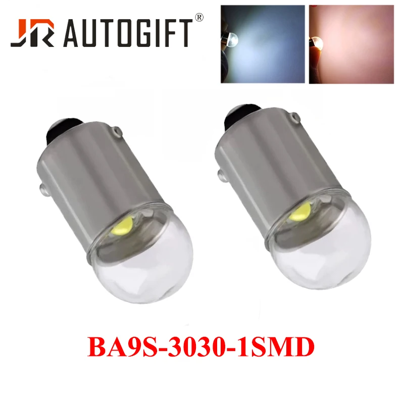 

50Pcs BA9S T4W LED Car light bulb T2W T3W H5W interior Car LED License Plate light 1 LED 3030 SMD Warm White LED 4300K 12V 24V