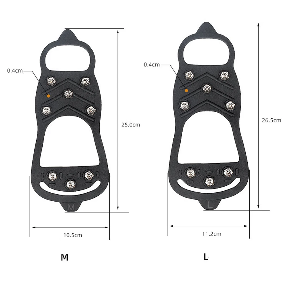 8 Teeth Anti-Skid Ice Snow Shoe Spiked Climbing Claws Grips Cleat Crampons Climbing Camping Anti Slip Shoes ice gripper spike climbing crampons