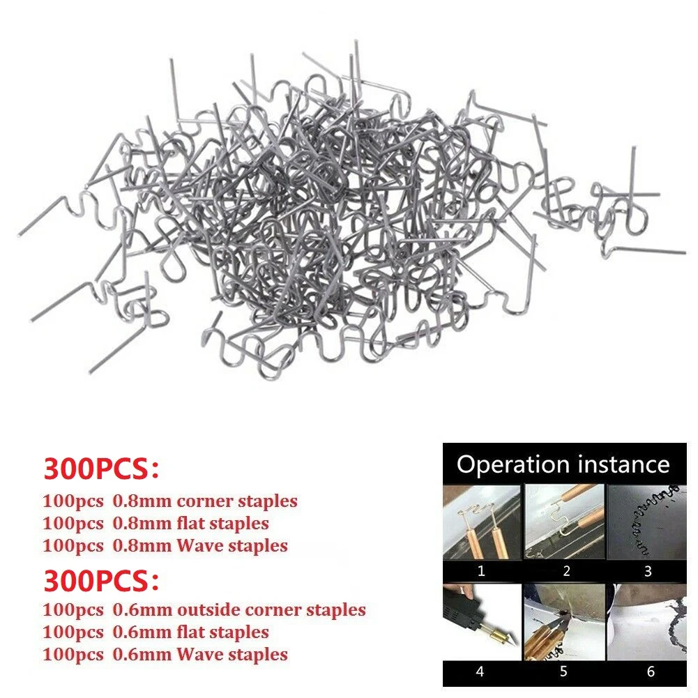 hot stapler Welding Nail For Plastic Welder Pre-cut Corner Staple Flat Staples Stapler Soldering Machine Supplies For Car Bumper Plastic lincoln electric ac 225 arc welder