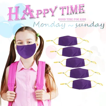 

5pcs Kids Cotton Washable Adjustable Filter Cartoon Children Mouth Fabric Dustproof Windproof Mouth-muffle Large Stock Send Fast