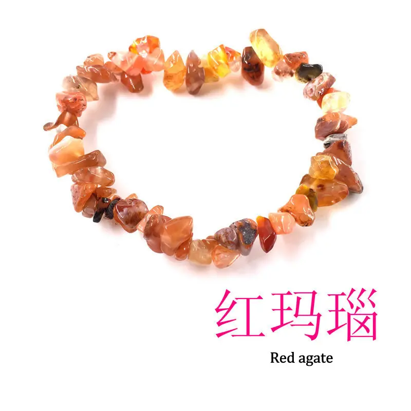 Pulsera Elástica De Cristal Con 7 Piedras De Color Y Dije Personalizable - Pulsera De Buena Suerte Para Mujer