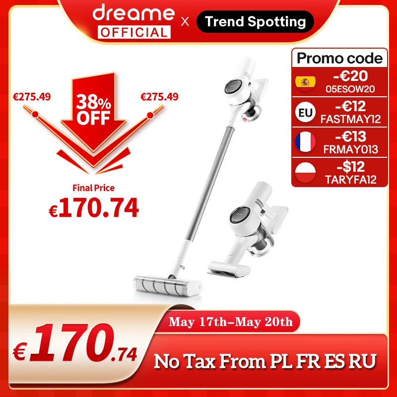 Dreame V10 Handheld Wireless Vacuum Cleaner Portable Cordless Cyclone Filter Carpet Dust Collector Carpet Sweep Home