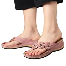 Женская обувь; летние женские сандалии-Вьетнамки; удобные повседневные вьетнамки на плоской подошве с круглым носком; большие размеры; Прямая поставка
