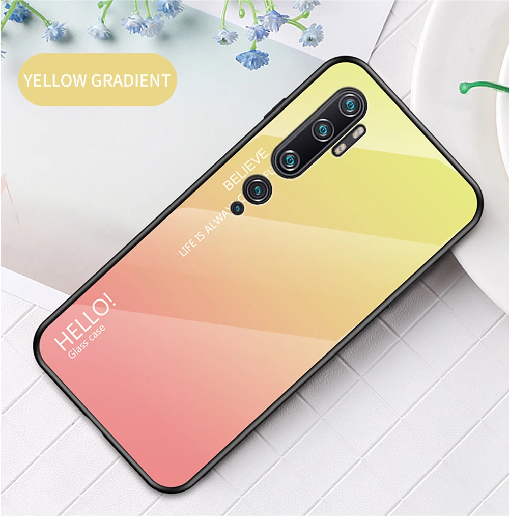 Для Xiaomi mi 9 Pro 5G CC9 Pro mi Note 10 Pro Чехол из закаленного стекла с градиентом чехол для Xiao mi Red mi Note 8T чехол