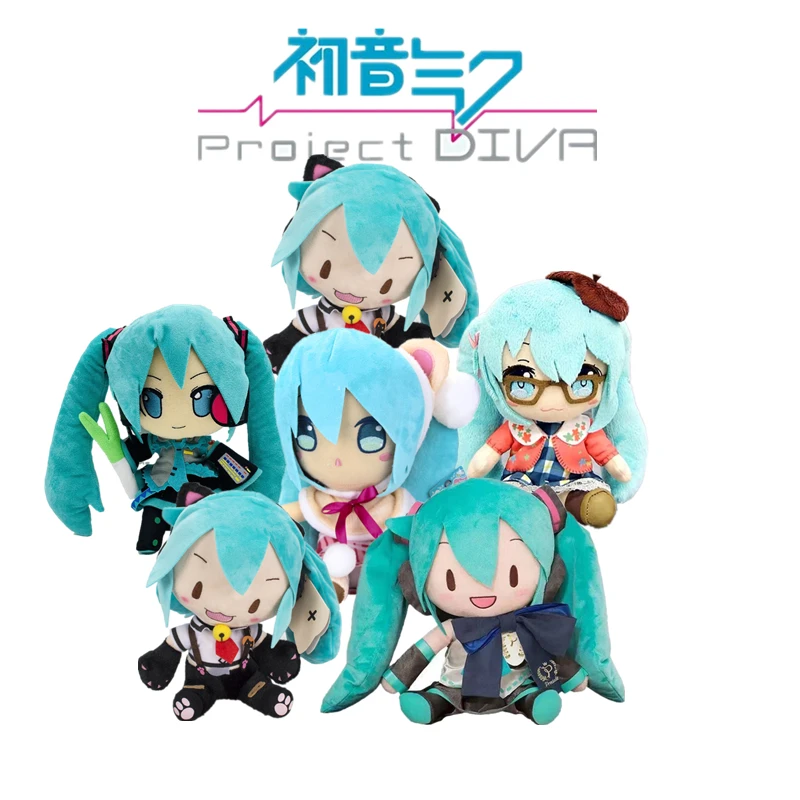 Японское аниме Hatsune Miku Плюшевая Кукла Kawaii красивая мягкая подушка для девочки