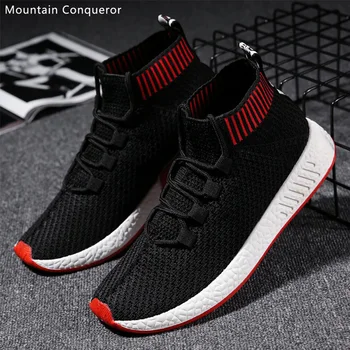 

Mountain Conqueror Brand 2019 New Casual Sneakers Men Breathable Comfortable Mesh Men Shoes Fashion Walking Soft Footwear Flats