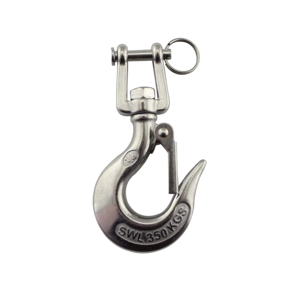 5pcs 3/16" Swivel Sling Hook With Latch Industrial Grade Lifting