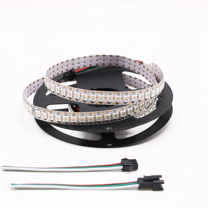 1M 2M 5V индивидуально адресуемых Smart RGB светодиодный полосы WS2812B 2812b светодиодный пиксель полосы света черный/белый PCB 144 светодиодный s/m Full Цвет