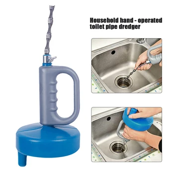

Hand Operated Bathroom Toilet Pipe Dredger Kitchen Sewer Blockage Hand Pipe Dredger Drains Dredge Drill-Powered Extendable 3/5M
