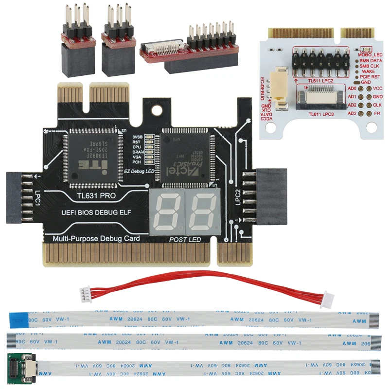 TL631 PRO PC PCI-E Mini LPC Motherboard Diagnostic Analyzer Tester