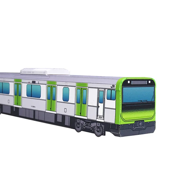 Japan E235 Yamanote Line Mini Train Locomotives Handmade Origami Art 3D Paper Model Papercraft DIY Kids Adult Craft Toys ZX-057 2