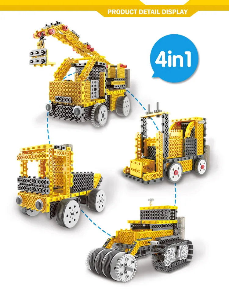 wholesale 4 in 1 rc toy truck building blocks toys for kids
