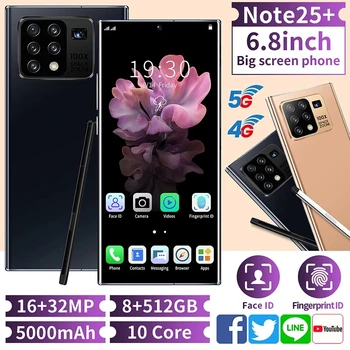 

Global Version Galxy N25+ Smartphone 8-core 128/256 GB FullScreen Android 10.0 Face ID Dual Camera 4G Smart Mobile Cell Phone
