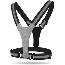 Высокая видимость светодиодный безопасности Спортивный жилет светоотражающий жилет с 8 светодиодный свет для наружной Ночной бег жилеты#40