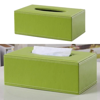 

HOT SALE PU Leather Cosmetic Bag Case Handkerchief, 25x14x9.5cm (Green)
