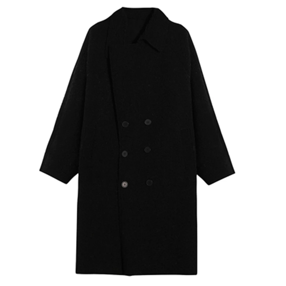 

Новые женские длинные куртки, зимние женские шерстяные пальто из овечьей шерсти с поясом, свободные женские пальто, элегантная женская одежда для офиса