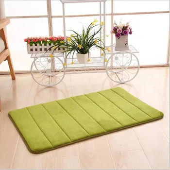 

1pc 40x60cm Home Bath Mat Non-slip Bathroom Carpet soft coral fleece Memory Foam Rug Mat kitchen Toilet Floor decor