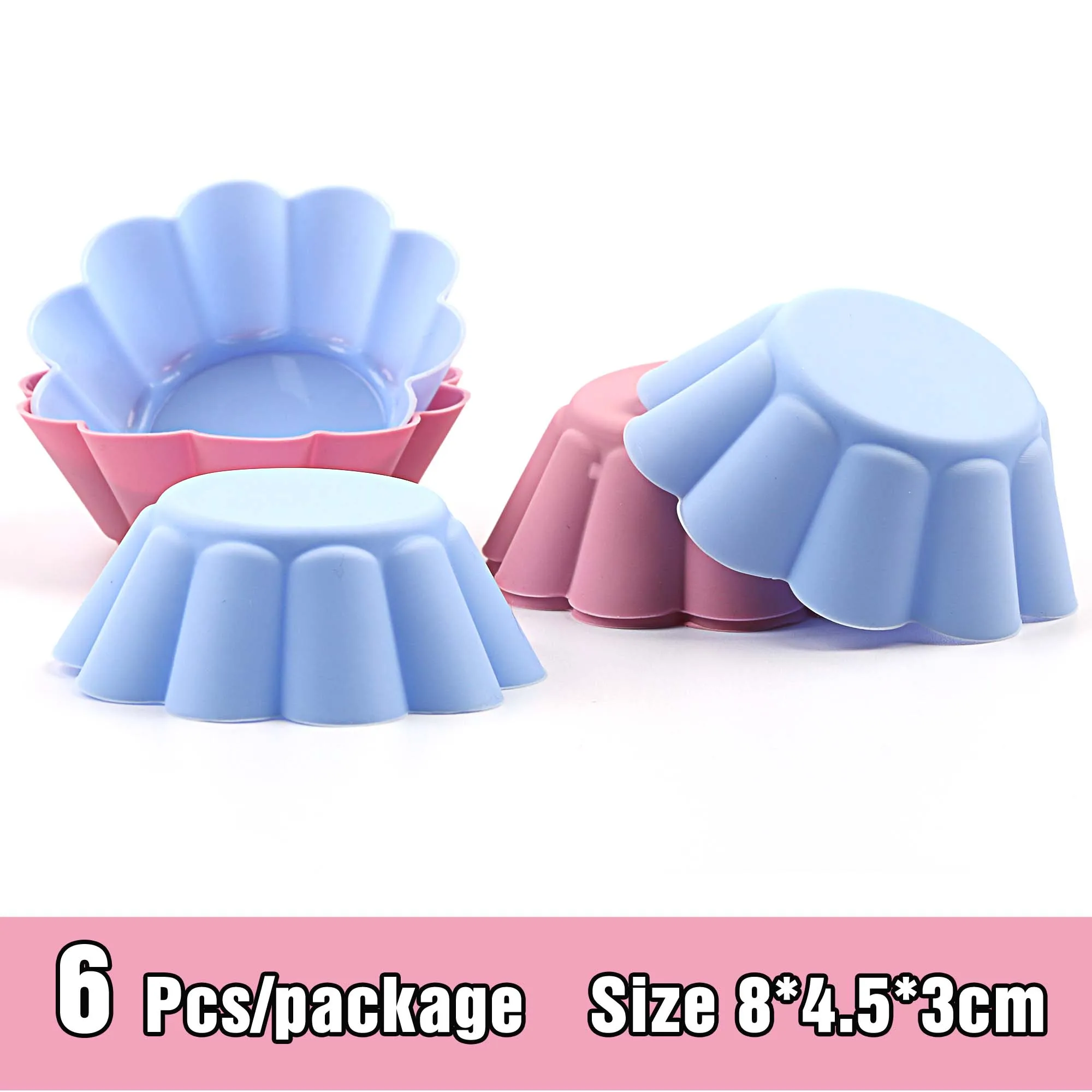 

Silicone Cupcake Mold Fondant Pan Small flower Shaped Kitchen Baking Pastry Tools Cake Decorating Tools 6/12PCS Muffin 3D cake