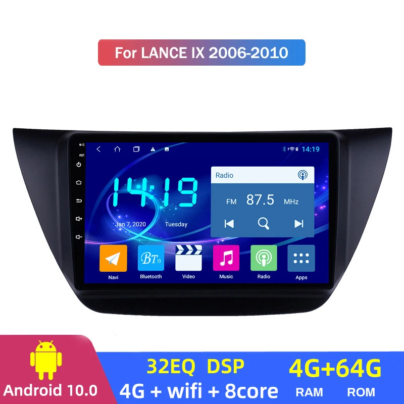 Bluetooth FM WIFI автоаудио стерео Mirrorlink Android10 для Mitsubishi Lancer IX 2006 2007 2008 2009 2010