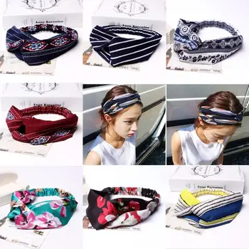 

Korean Hair Band Sweet Head Hoop Sen Female Wide Cross Hair Accessories