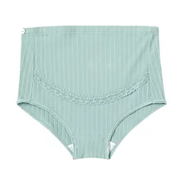 Adjustable Sexy Cotton Women's Panties High Waist Maternity Briefs for Pregnant Women Solid Color Lace Decor Pregnancy Underwear