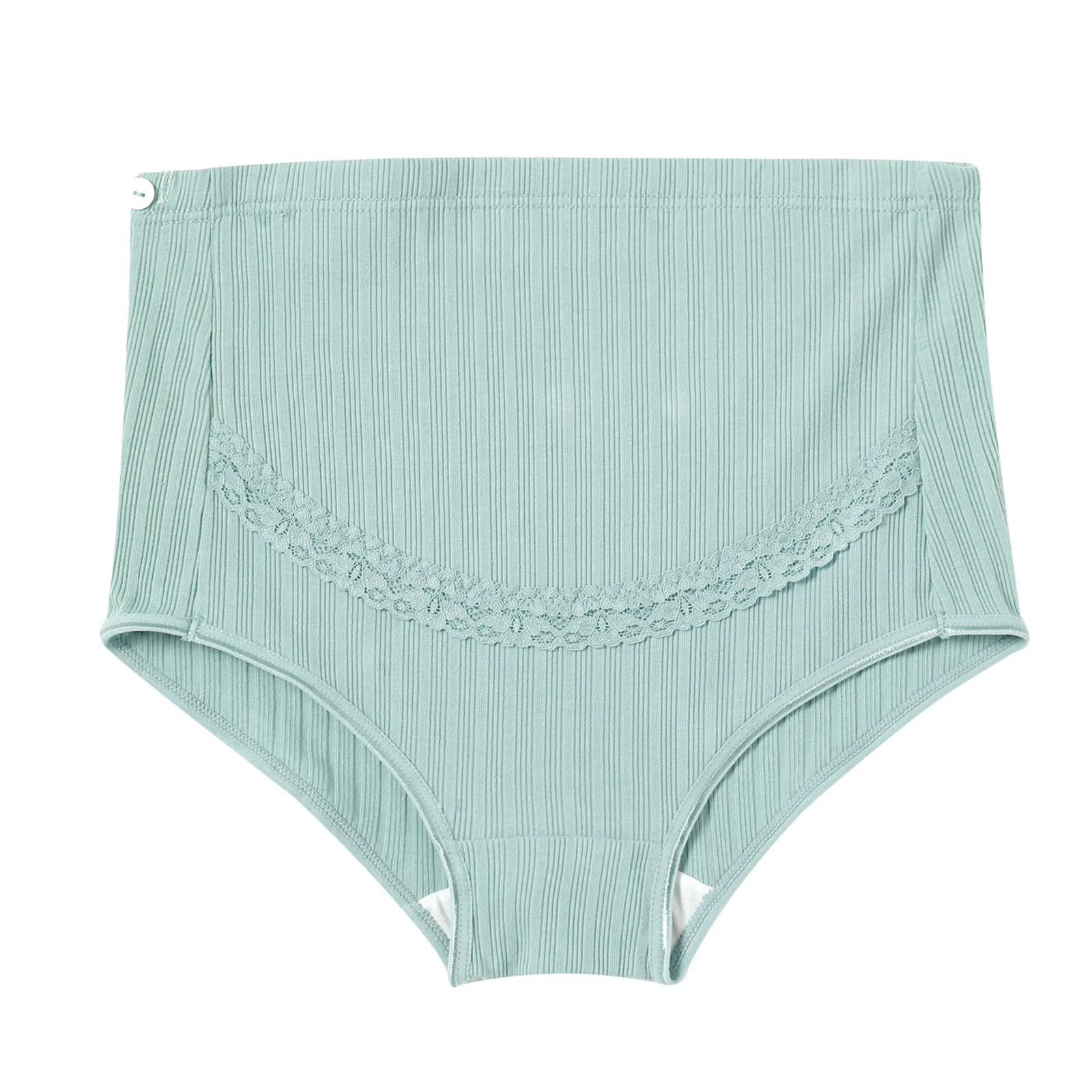 Adjustable Sexy Cotton Women's Panties High Waist Maternity Briefs for Pregnant Women Solid Color Lace Decor Pregnancy Underwear