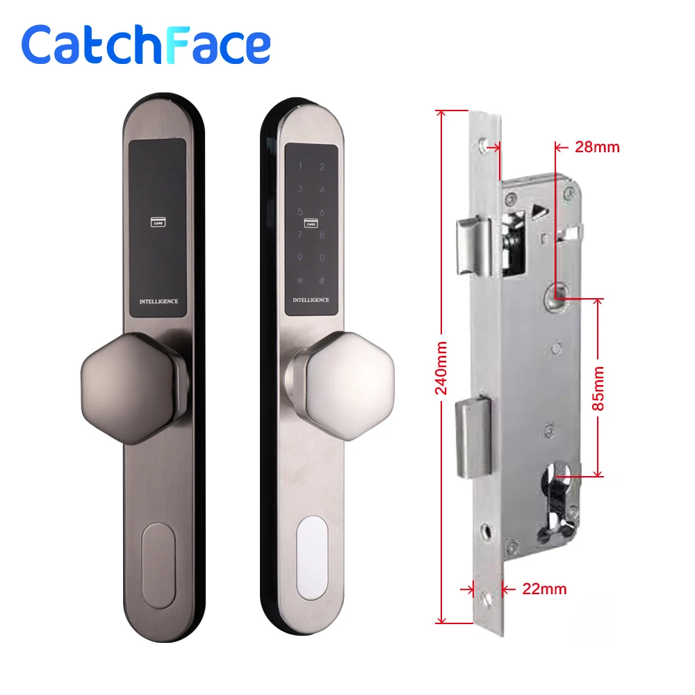 Electronic Digtial Lock, WIFI APP Keyless digital Safe Lock Door Smart Card Keypad Password Pin Code Door Lock with 7 Different