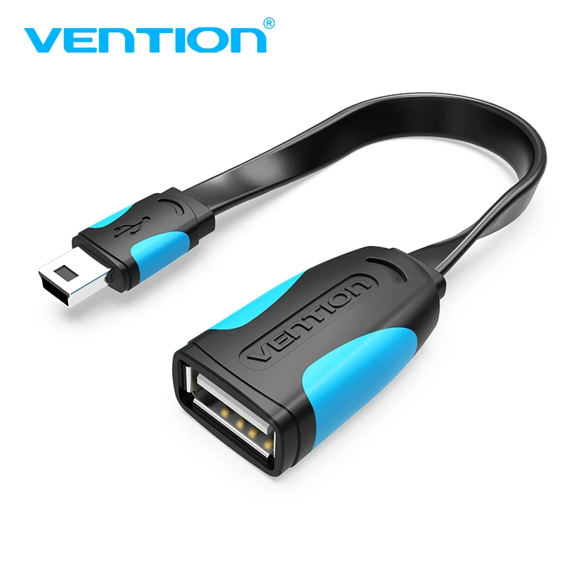 Vention Mini USB OTG кабель 0,1 м 0,25 м мужской мини USB к женскому USB OTG адаптер для gps-камеры мобильный телефон планшет U диск мышь