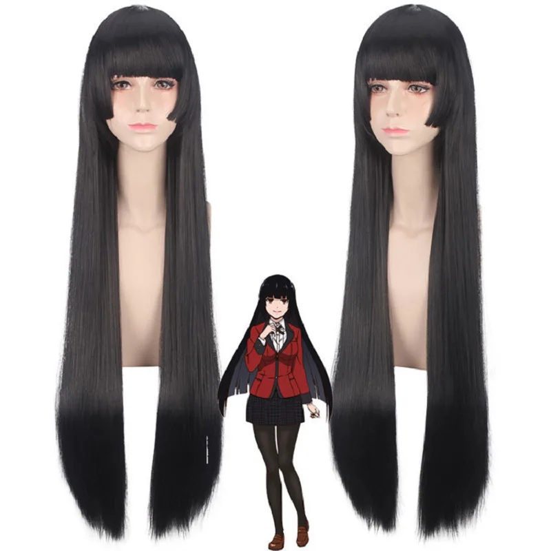 Косплей-парик Yumeko Jabami из синтетических волос длиной 100 см с шапочкой |